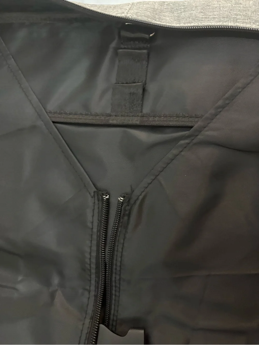 Grey and Black Travel Garment Bag